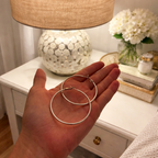 Store Klassiske Hoops — Sterling Sølv