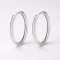 Zirkonia Hoops — Sterling Sølv